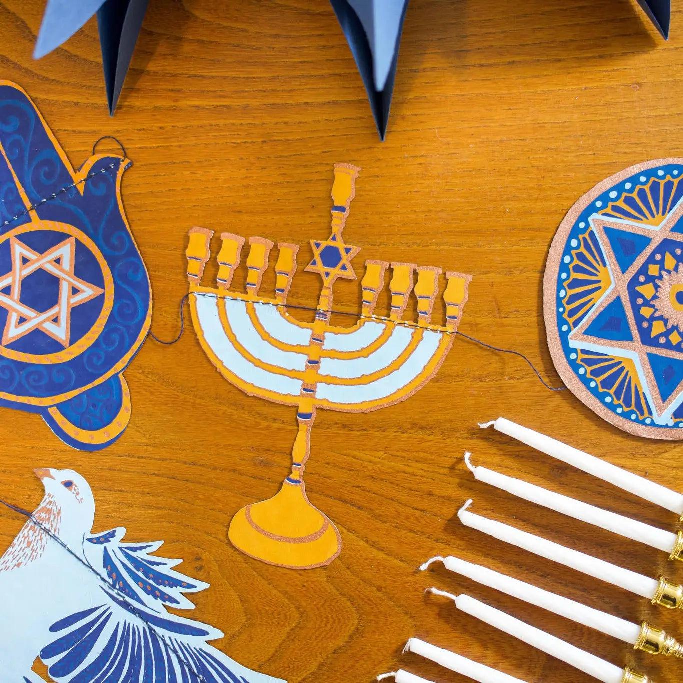 Handmade Hanukkah Garland.