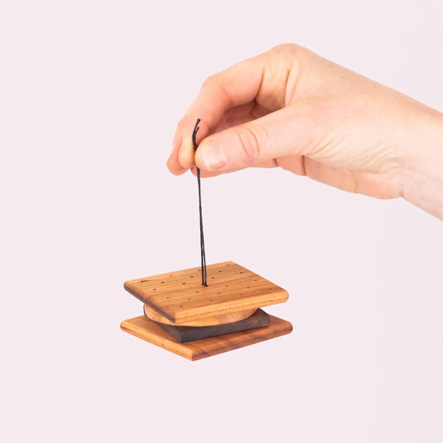 Handmade Wooden S'more Ornament.