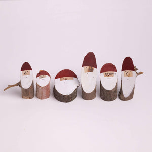 Handpainted Wooden Santas.