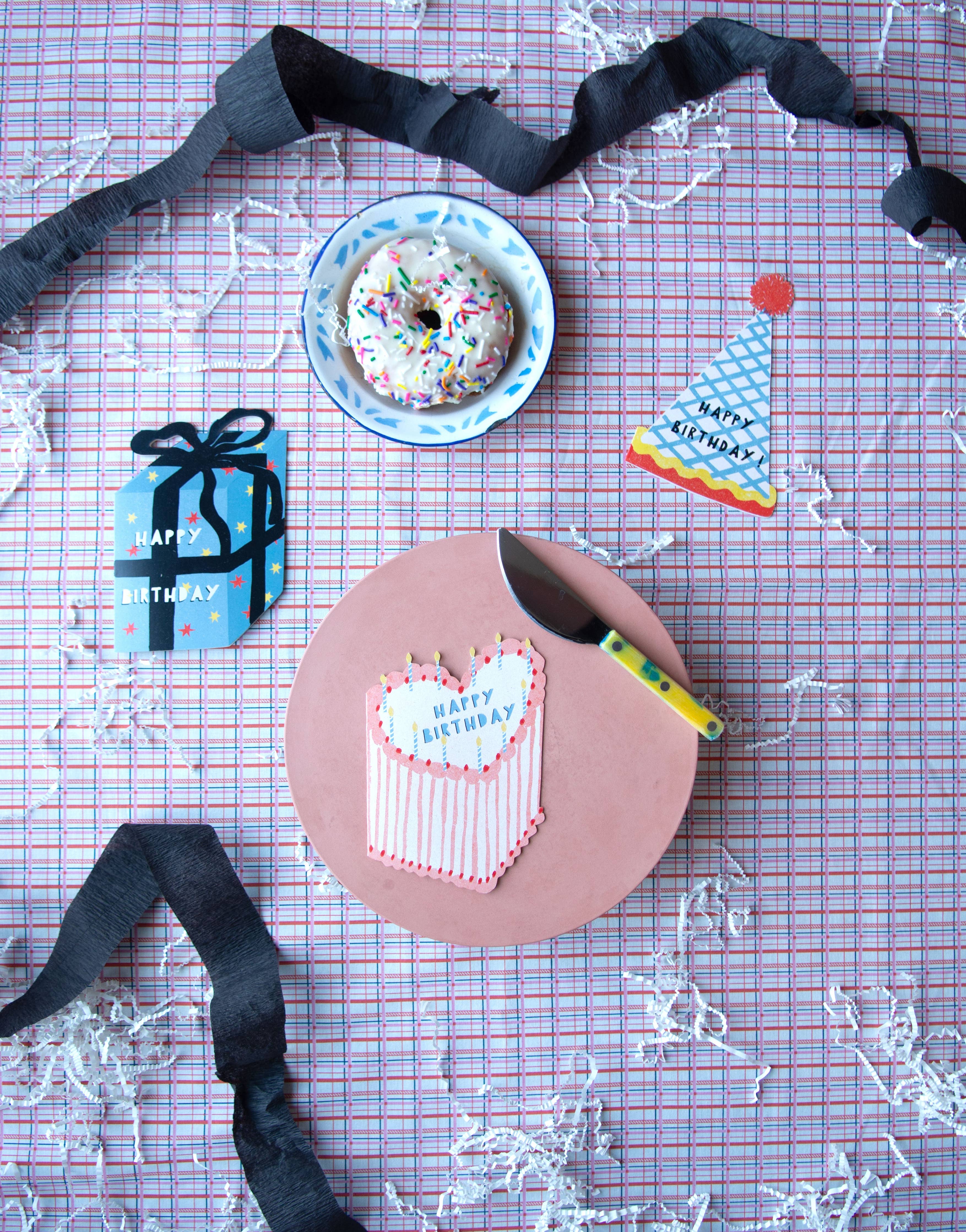 Heart Cake Birthday Greeting Card by Isatopia