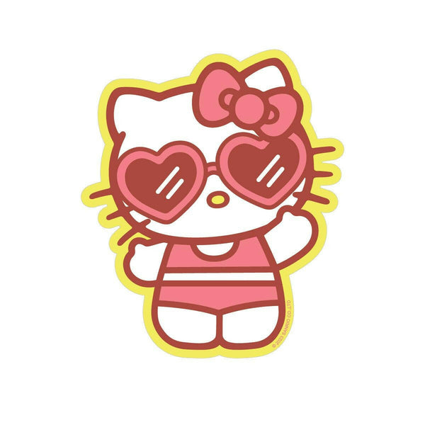 Hello Kitty Sunbathing Vinyl Sticker.