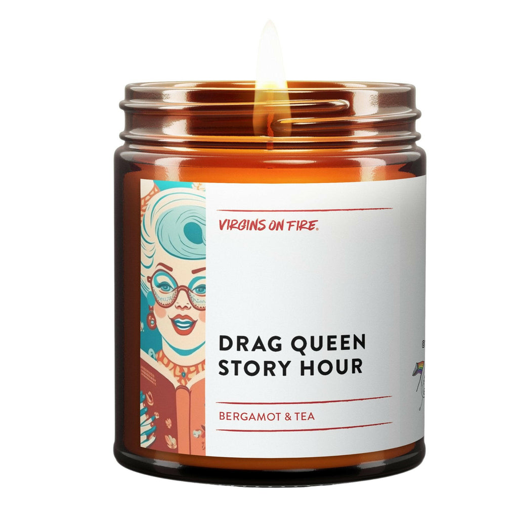 Inclusive Love, Drag Queen Story Hour: Handpoured Candle - White Tea & Bergamot.