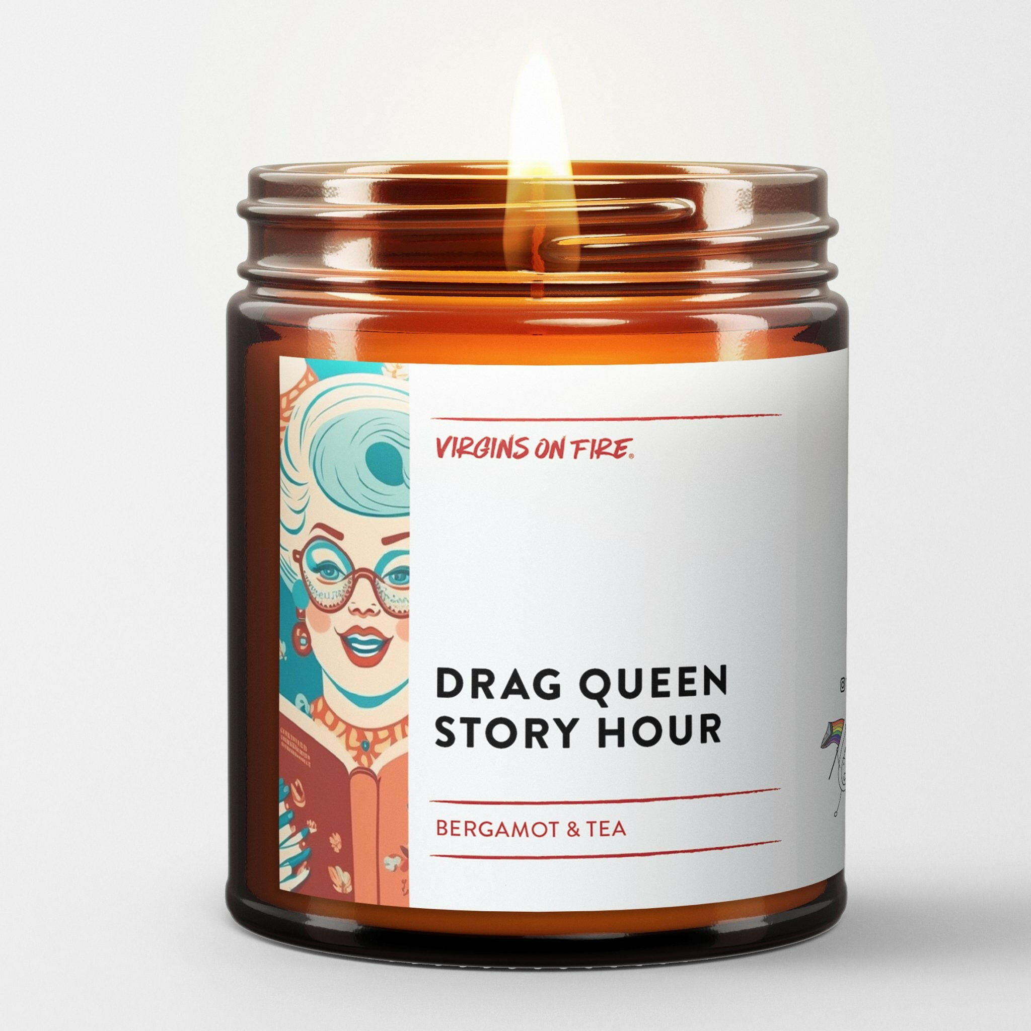 Inclusive Love, Drag Queen Story Hour: Handpoured Candle - White Tea & Bergamot.
