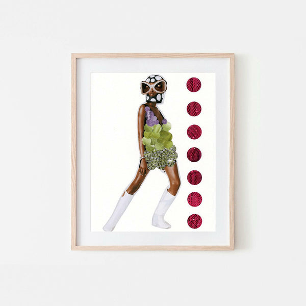 Intriguing Mod Woman Art Print - "Who is She?" by Bon Femmes.