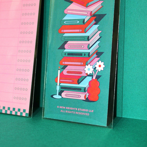 Library Card-Styled Book Reading Tracker Bookmark.