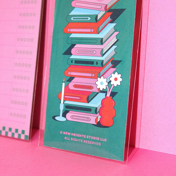 Library Card-Styled Book Reading Tracker Bookmark.