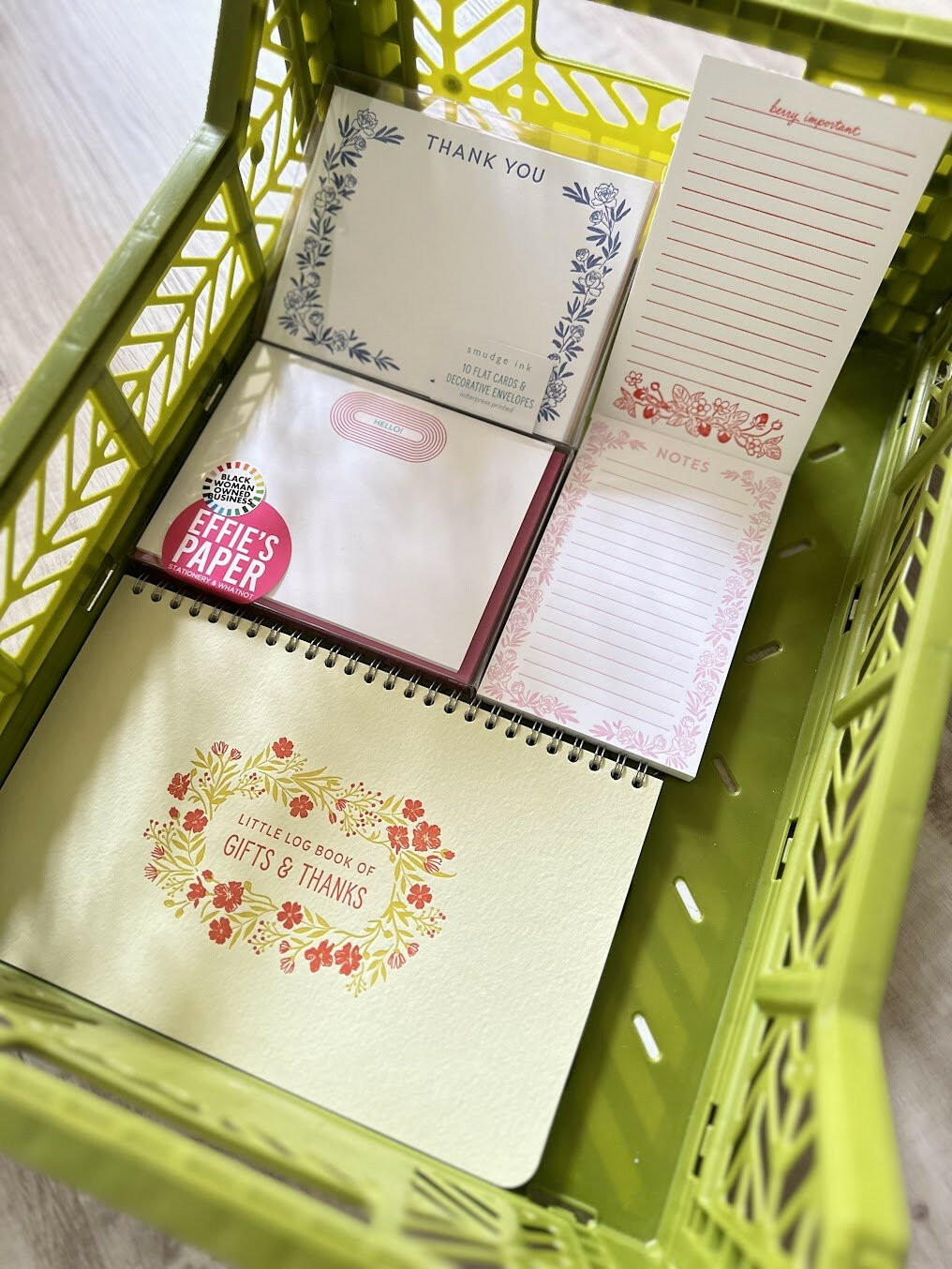 Gift & Thanks Log Book | 15 Double-Sided Pages for Recording Gratitude | Letterpress Printed | 5.75" x 9" | Made in Massachusetts.