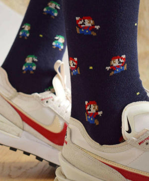 Mismatched Mario & Luigi Socks.