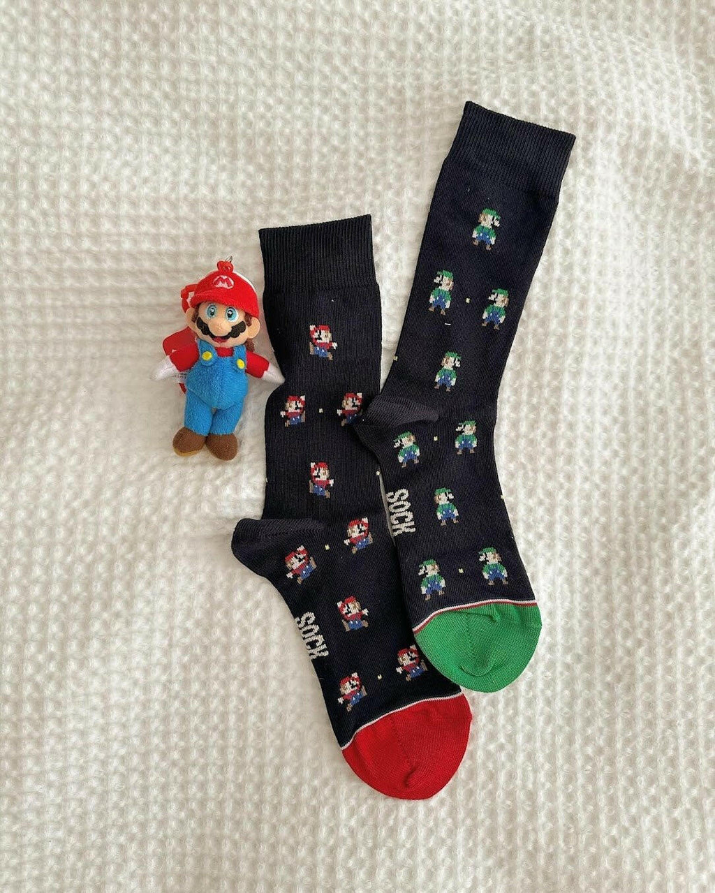 Mismatched Mario & Luigi Socks.