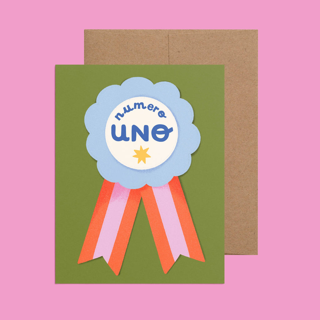 Numero Uno Greeting Card by Ana Peake