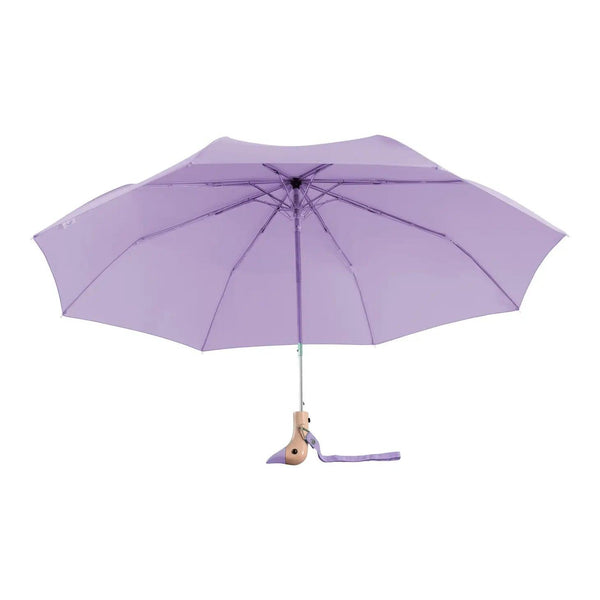 Original Duckhead Sustainable Umbrella, Lavender, Made from Recycled Plastic Bottles with Carved Duckhead Hand