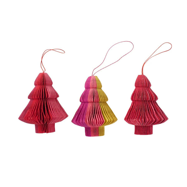 Pink Tree Honeycomb Tree-shaped Decorations.