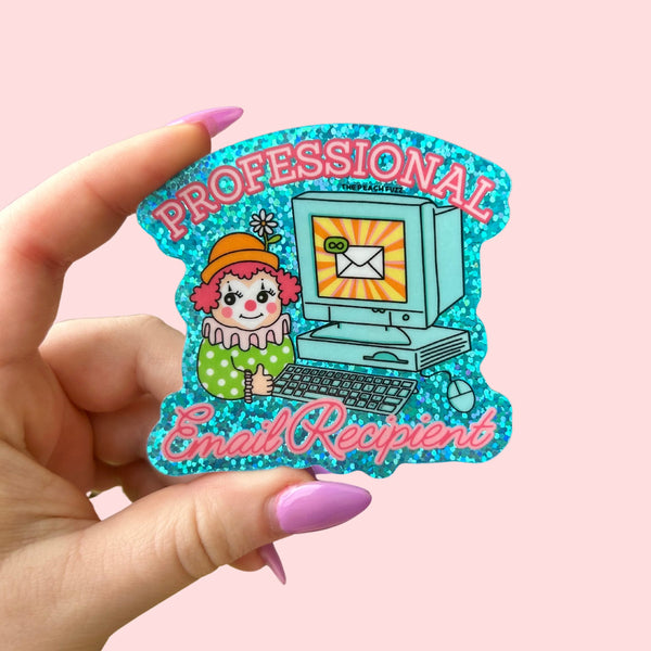 Professional Email Recipient Glitter Sticker by The Peach Fuzz