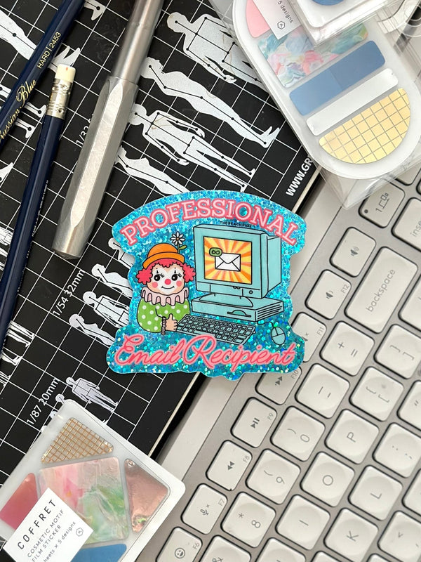 Professional Email Recipient Glitter Sticker by The Peach Fuzz