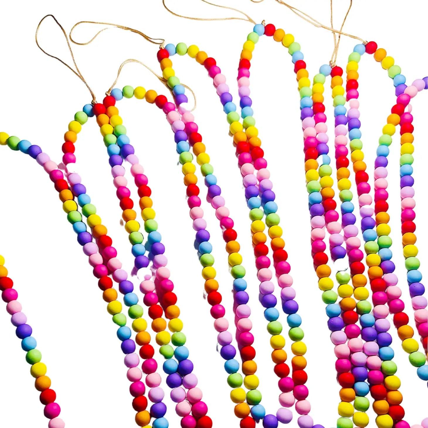 Rainbow Bead Phone Strap.