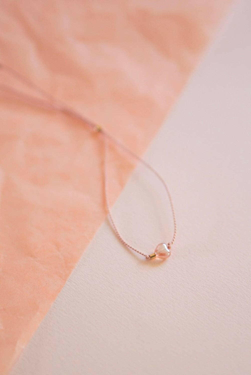 SAN SAN Dusty Rose Vintage Glass Bead Bracelet.