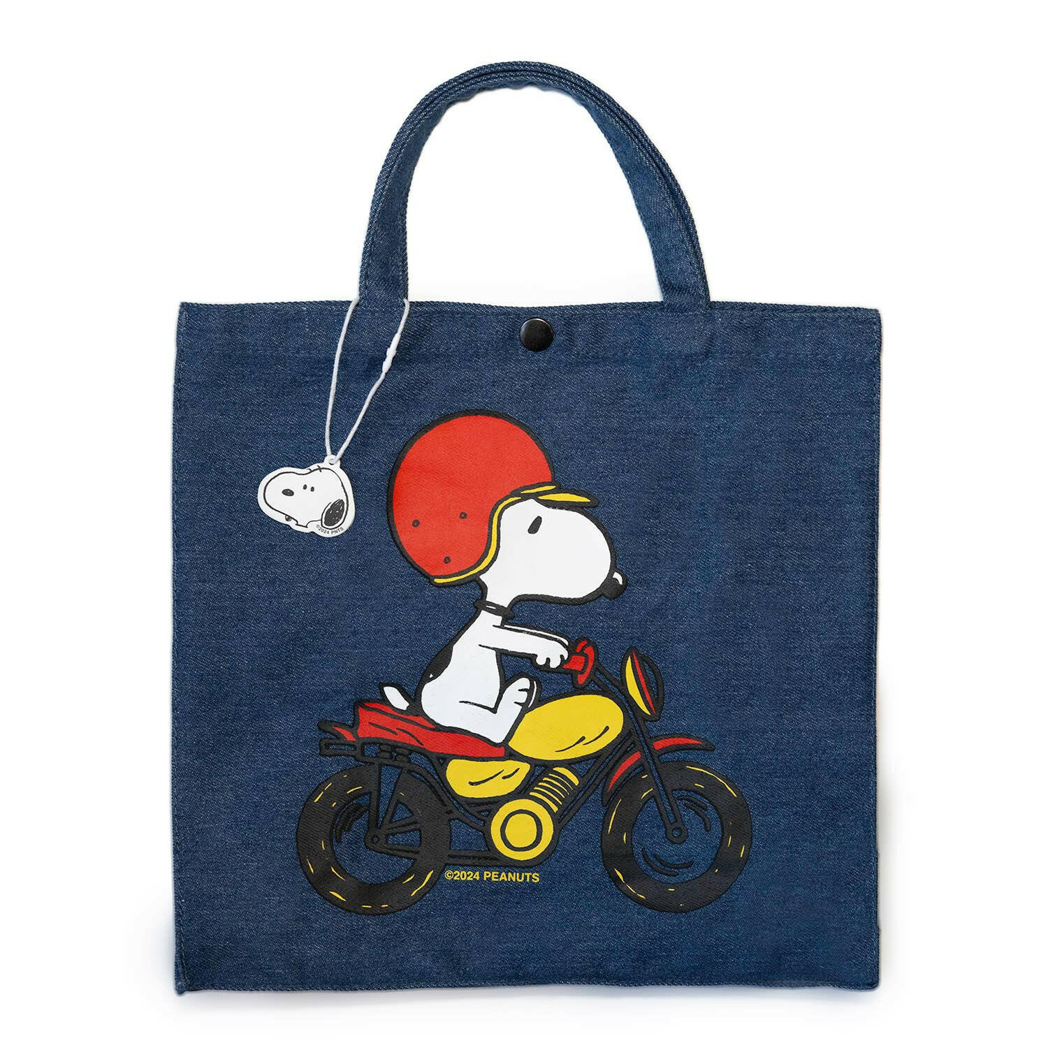 Snoopy Easy Rider Motorcycle Vintage-Style Market Tote Snoopy Easy Rider Motorcycle Vintage-Style Market Tote