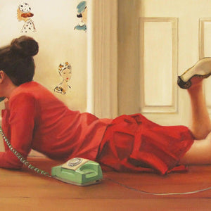 Princess Phone, Red Dress & Heels Art Print, the 