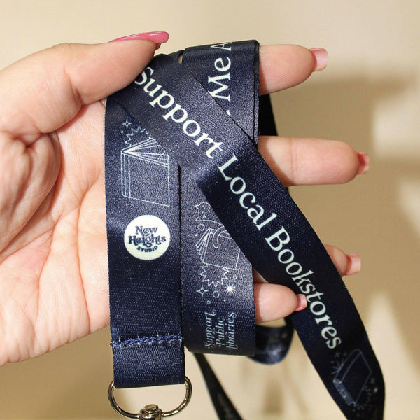 "Support Local Bookstores" Book Lover Neck Lanyard.