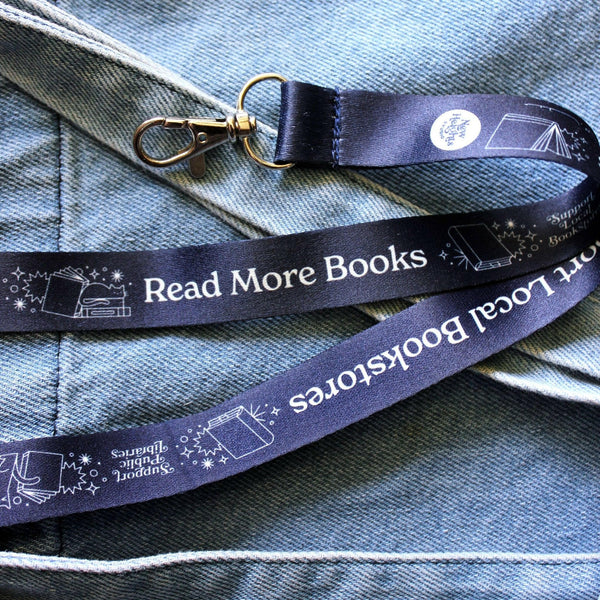 "Support Local Bookstores" Book Lover Neck Lanyard.