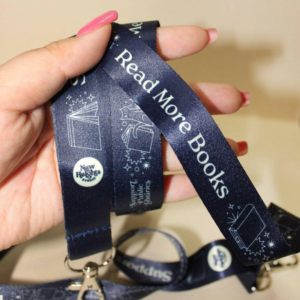 "Support Local Bookstores" Book Lover Neck Lanyard.