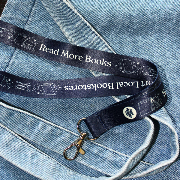 "Support Local Bookstores" Book Lover Neck Lanyard.