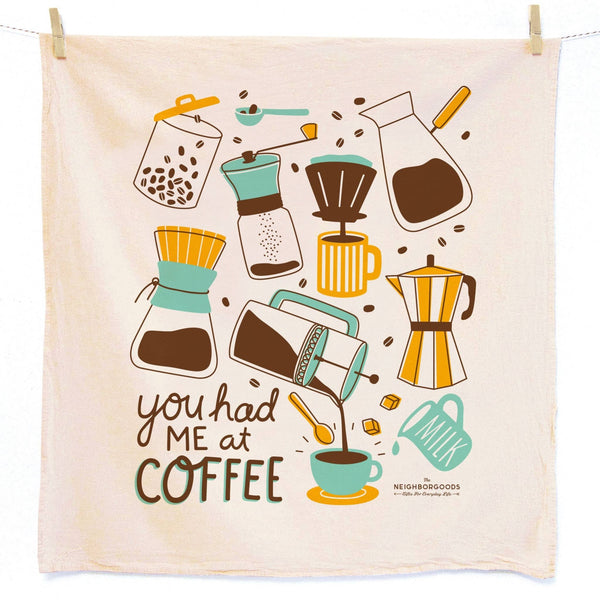 The Neighborgoods Coffee & Donuts Tea Towel Set of 2 (Coffee, Donut)