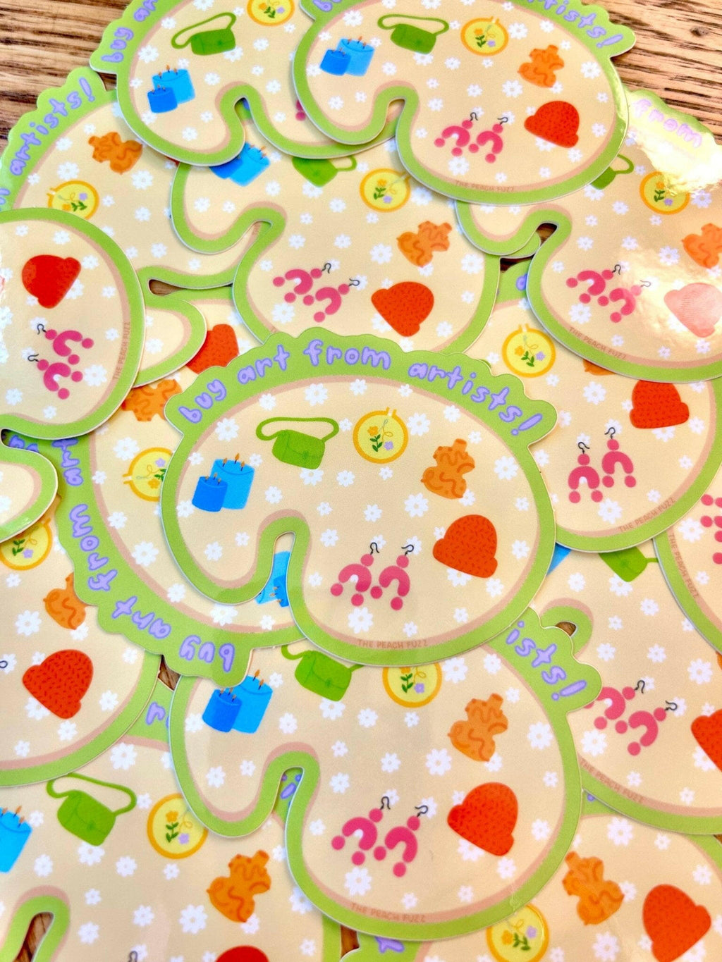 Buy Art From Artists Glittery Sticker.