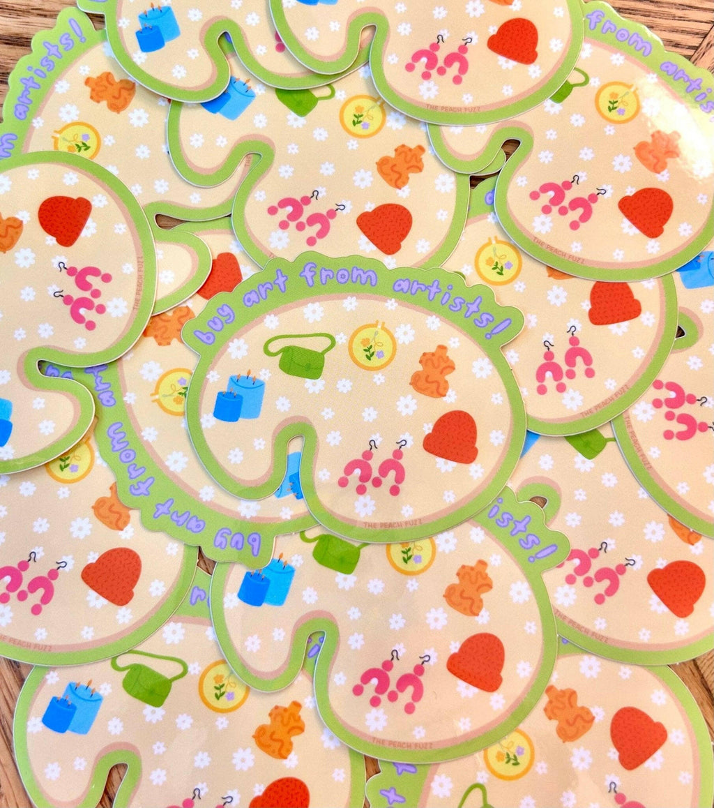 Buy Art From Artists Glittery Sticker.