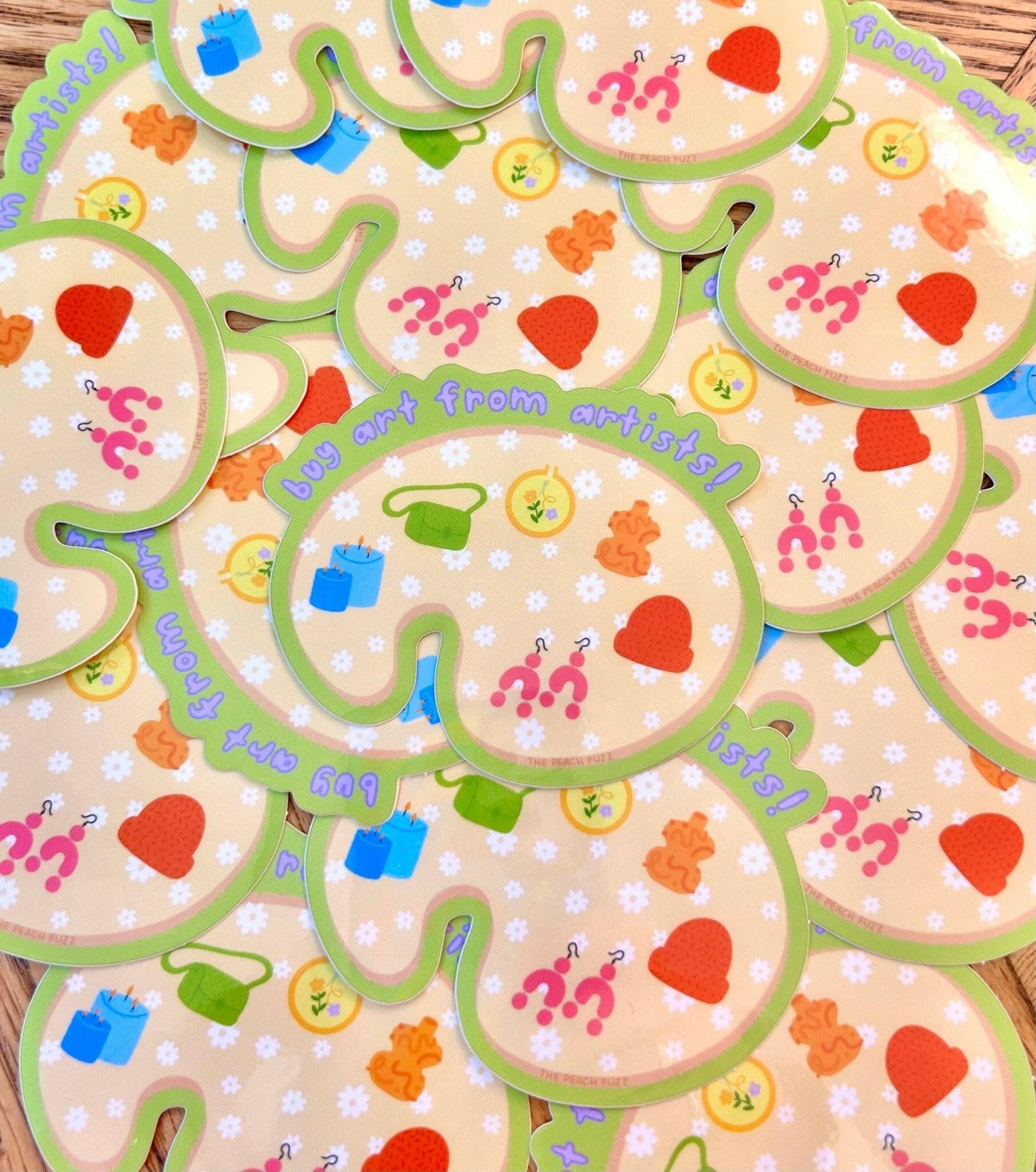 Buy Art From Artists Glittery Sticker.