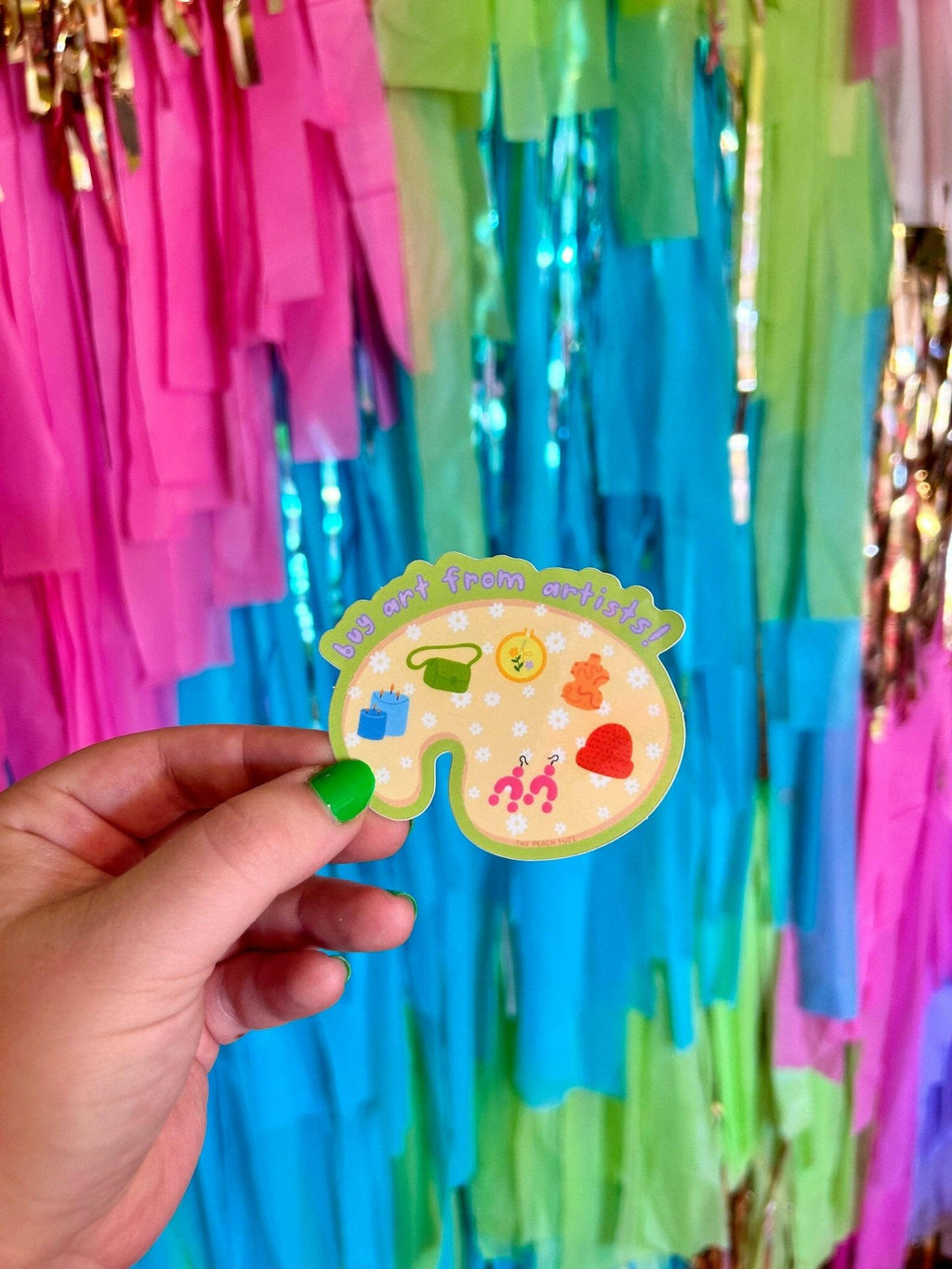 Buy Art From Artists Glittery Sticker.