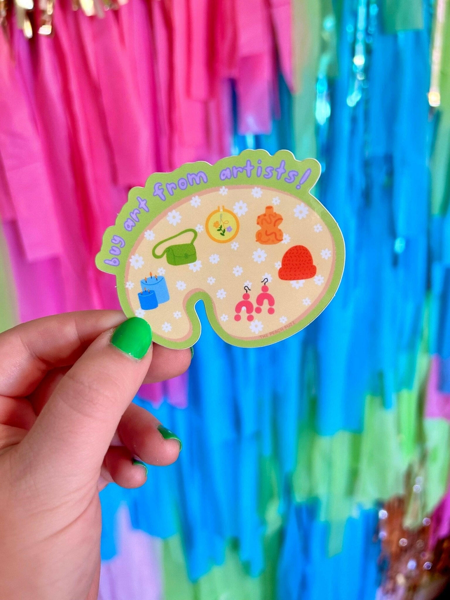 Buy Art From Artists Glittery Sticker.