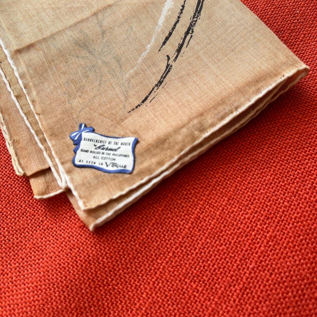 Vintage Burmel Cotton Hankerchief, 100% Cotton with Hand-Rolled Edges
