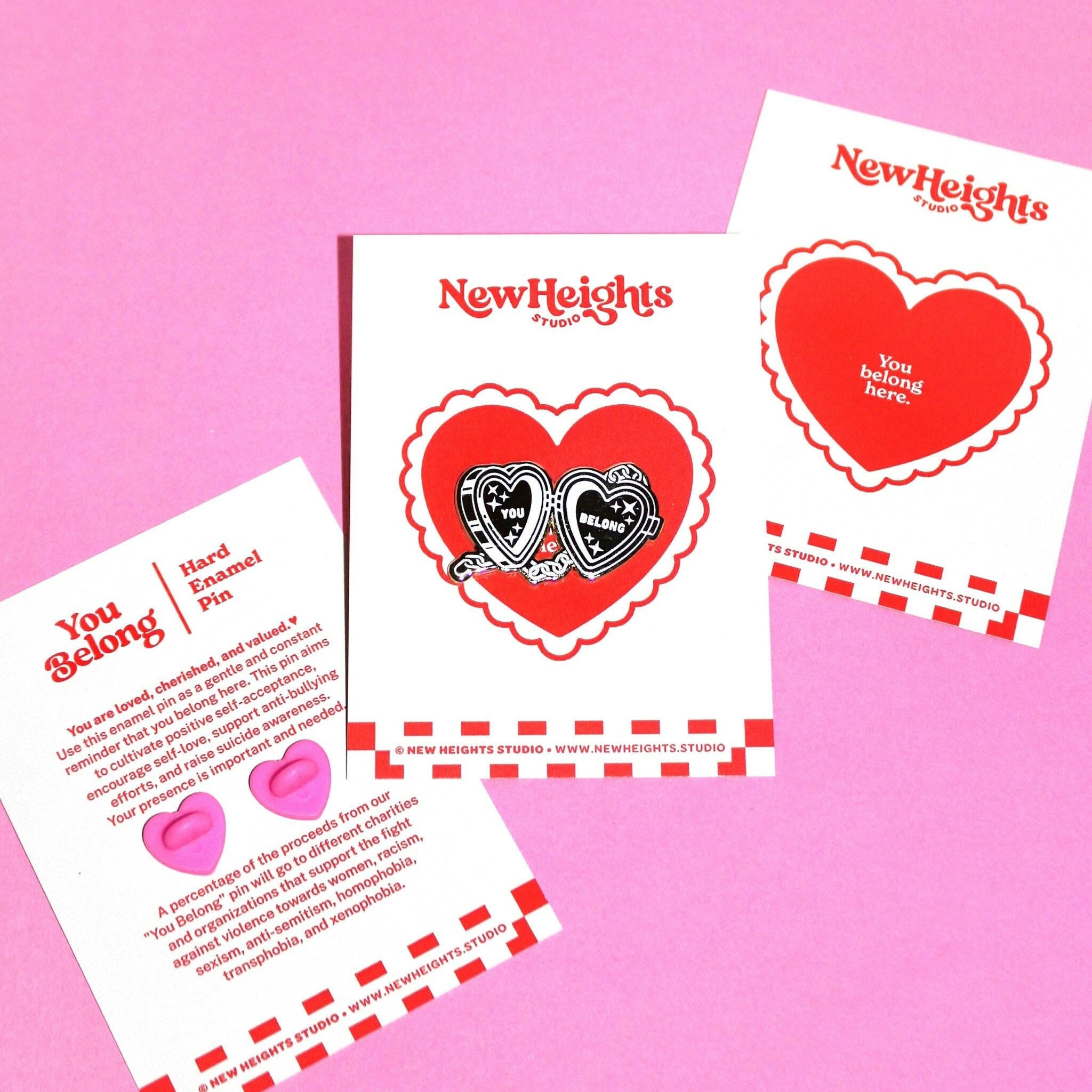 "You Belong" Self-Love Empowerment Enamel Pin.