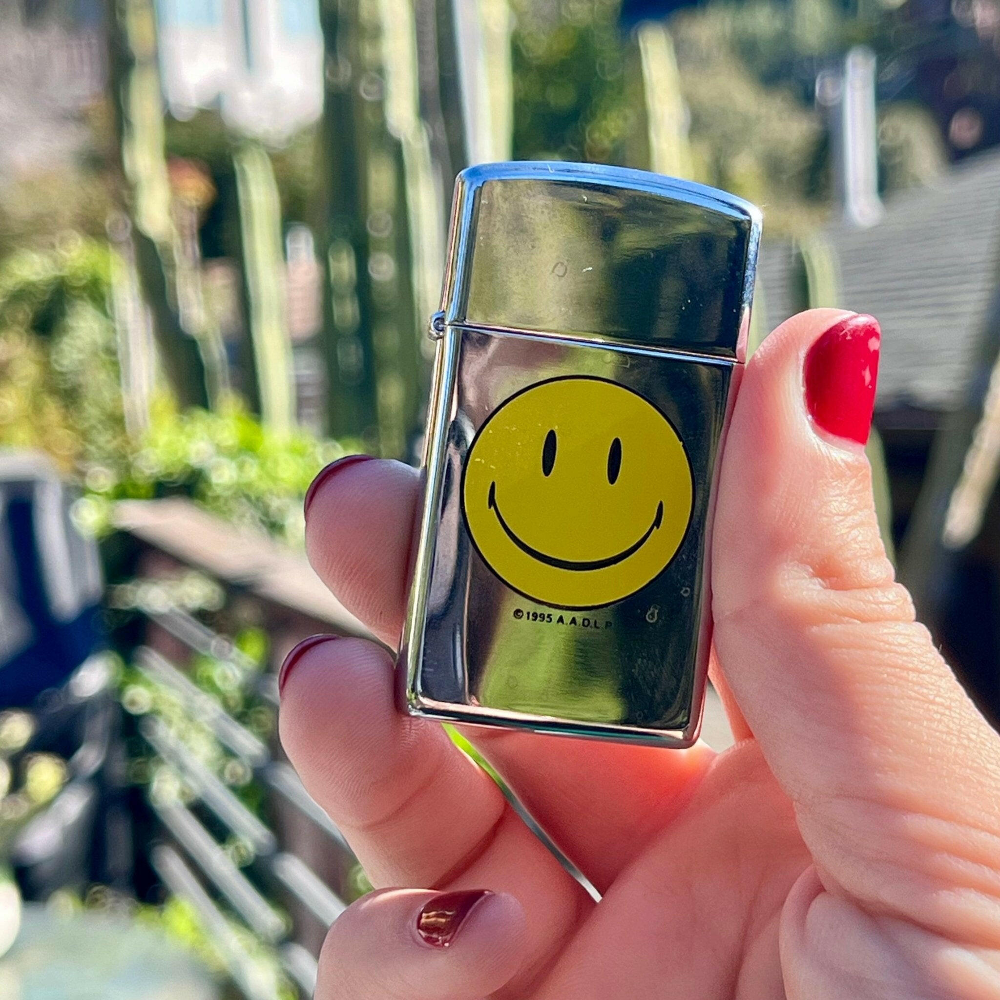 Zippo Happy Face Lighter, Sealed with Case.
