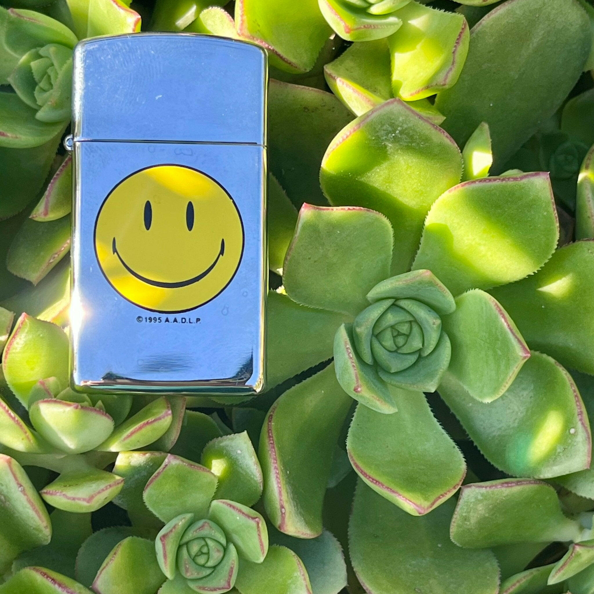 Zippo Happy Face Lighter, Sealed with Case.